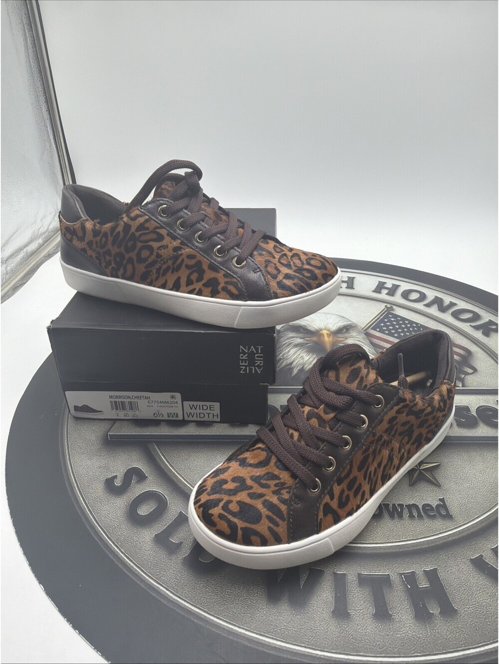 Naturalizer Women's Morrison Cheetah Fashion Sneaker Size 6.5 Wide